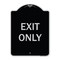 Signmission Designer Series Sign-Exit Only, Black & Silver Heavy-Gauge Aluminum, 24" H, 18" L, BS-1824-9976 A-DES-BS-1824-9976 - alternate 1